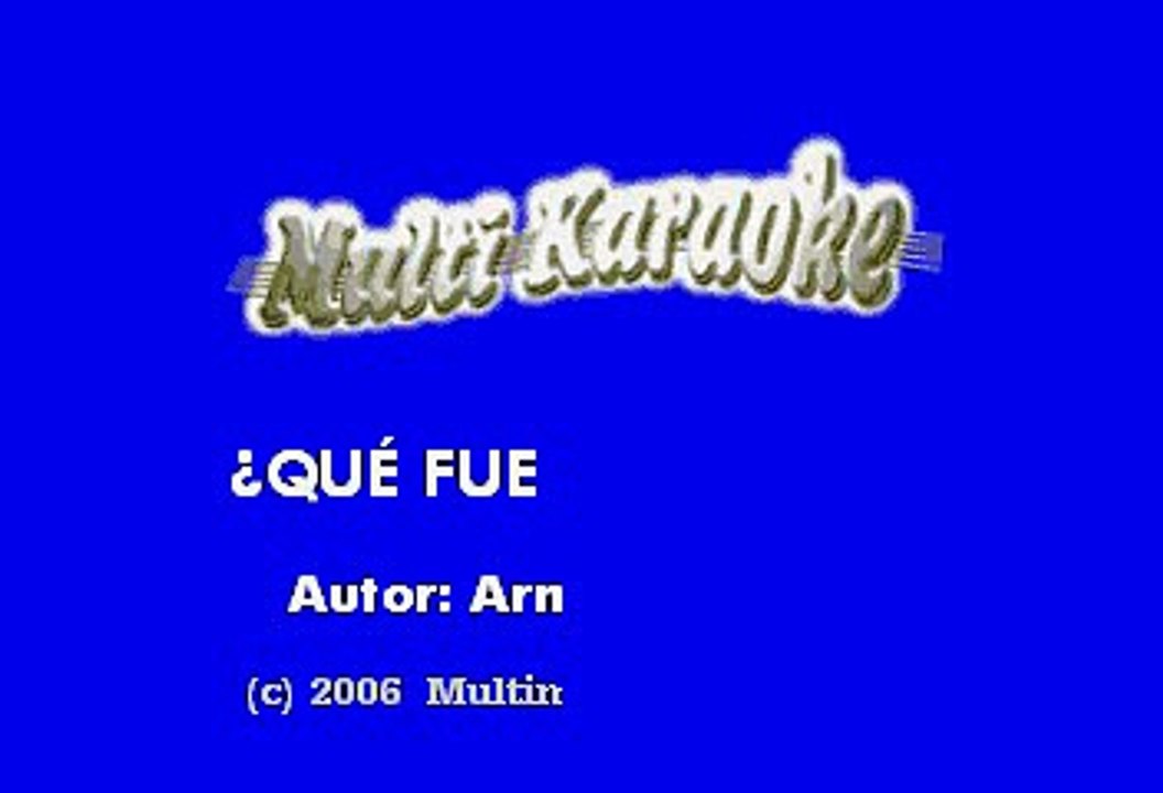 REBELDE - QUE FUE DEL AMOR (KARAOKE)