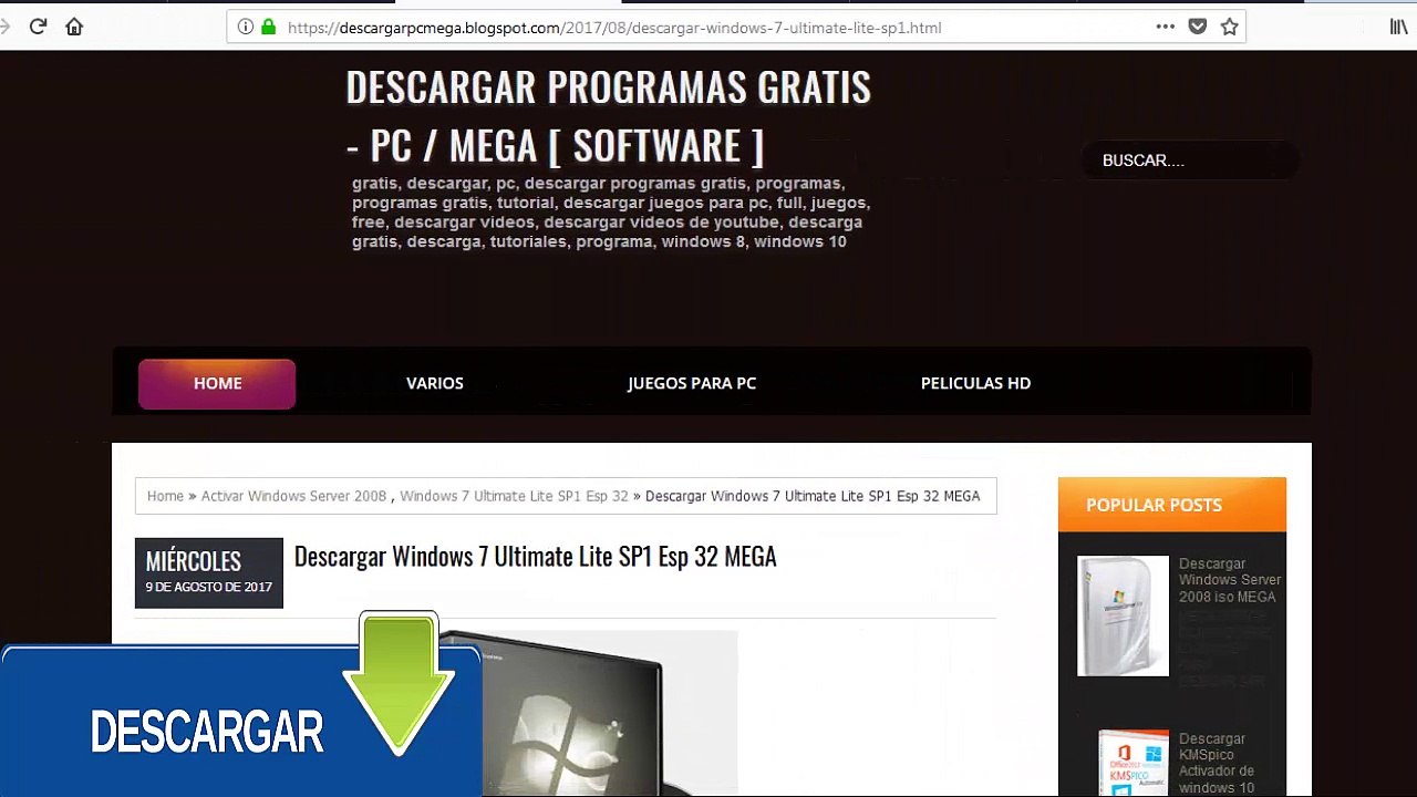 Windows 7 Ultimate Lite SP1 Esp 32 MEGA