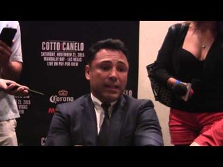 Oscar De La Hoya - Writers Roundtable Interview for Canelo Alvarez vs  Miguel Cotto