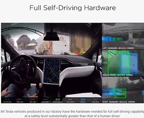 فيديو ذاتيه القياده لسياره تيسلا موديل اكس