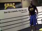 Boxer J Rock Williams preps at SNAC Gym for Matano