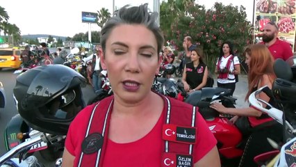 Motosikletliler çocuk istismarına tepki gösterdi- MUĞLA