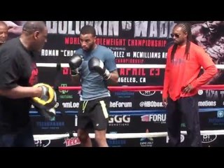 Dominic Wade FOOTWORK & SPEED MITT WORKOUT vs GGG Golovkin