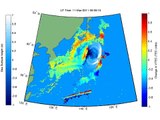 Terremoto y Tsunami de Japón en la atmósfera superior de la Tierra