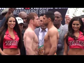 Canelo Saul Alvarez vs Amir Khan - FACE OFF at WEIGH IN