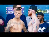 Martin Murray OVERWEIGHT vs George Groves WEIGH IN & FACE OFF