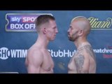 Ted Cheeseman vs Danny Little weigh in and face off