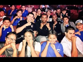 30 South Central Youth at Fight Night FREE! LAPD Outreach