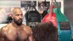 Gerald Washington UNLOADS POWER PUNCHES on HEAVY BAG WORKOUT vs Deontay Wilder