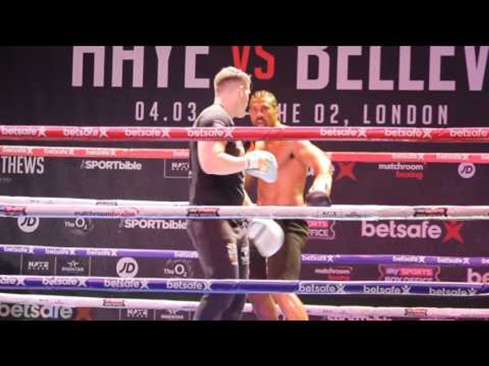 Haye looks RAZOR SHARP on the pads ahead of his fight with Tony Bellew