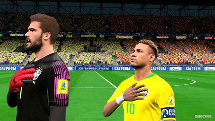 Brazil vs Belgium  Quater-finals  FIFA World Cup Russia 2018 Gameplay