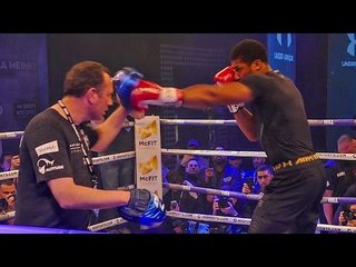 Anthony Joshua Official Public Workout | Explosive Pad Work | Joshua vs Klitschko