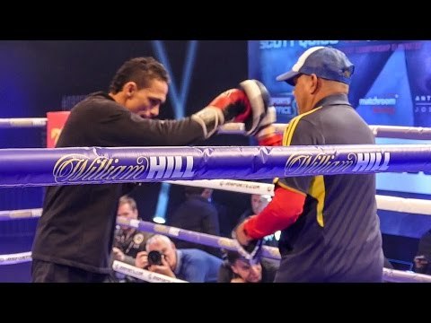 Darleys Perez Punching The Pads at Klitschko vs Joshua Media Workout