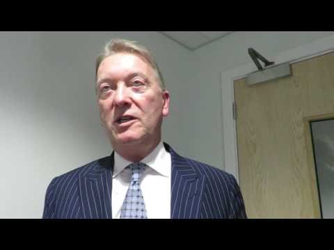 Frank Warren on Saunders-Khurtsidze melee, Leicester show, Lyon Woodstock, Smyle-Williams rematch