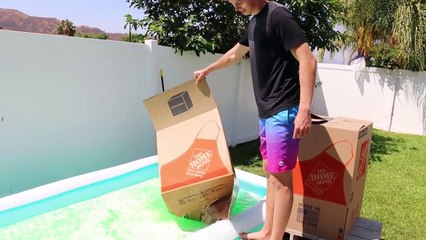 DONT Tackle the Wrong Mystery Box into the Pool of SLIME!!