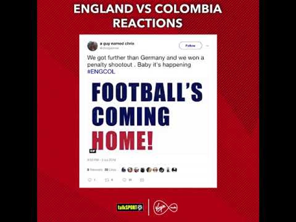 Twitter reacts perfectly to England’s win over Colombia