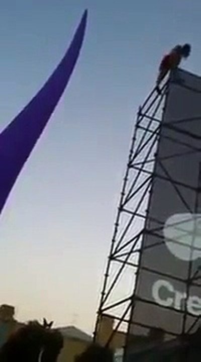Girl Falls Climbing