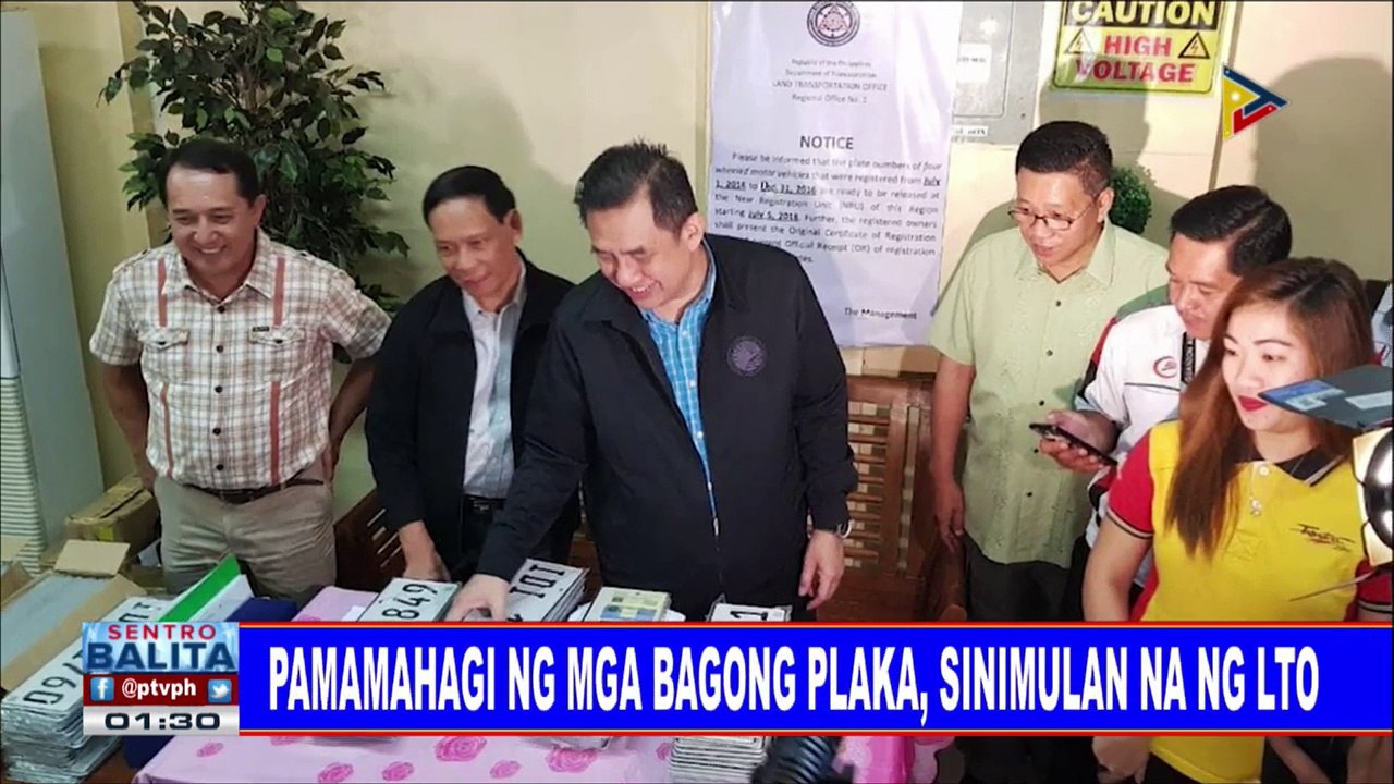 #SentroBalita: Pamamahagi ng mga bagong plaka, sinimulan na ng LTO