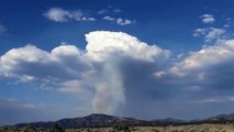 Time lapse shows plumes of smoke above Spring Fire in southern Colorado