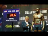 Lawrence Okolie Weigh In Ahead of his clash with Adam Williams | Joshua vs Takam