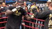 Deontay Wilder PAD WORK ahead of his clash with Bermane Stiverne  - 