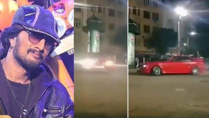 Kotigobba 3 : Exclusive Sudeep Car stunt video got viral..! | Filmibeat Kannada
