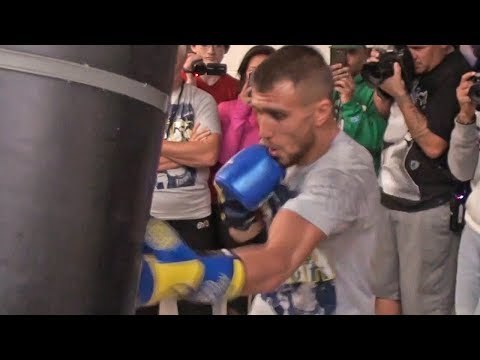 Vasyl Lomachenko SPARRING THE HEAVY BAG Ahead Of FIGHTING Guillermo Rigondeaux