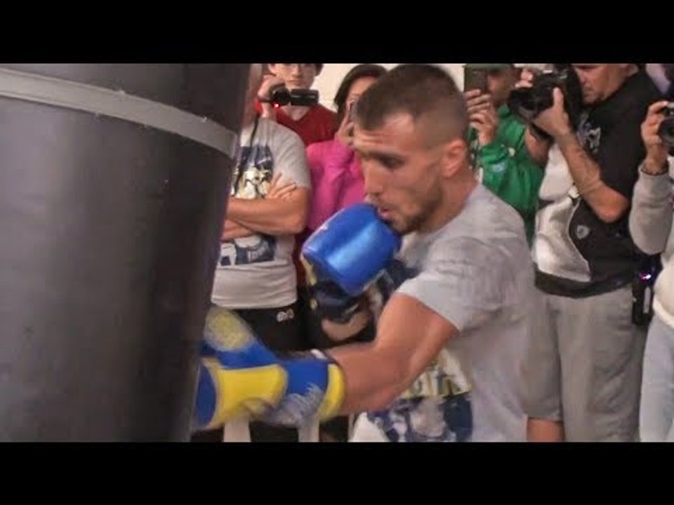 Vasyl Lomachenko SPARRING THE HEAVY BAG Ahead Of FIGHTING Guillermo Rigondeaux