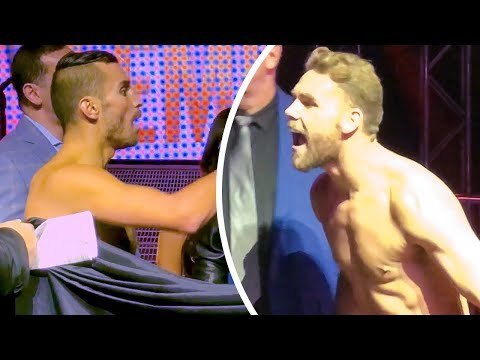 CHAOS! at WEIGH IN | Billy Joe Saunders vs David Lemieux | HEATED!!