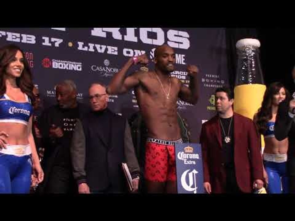 Danny Garvia V Btandon Rios Weigh Ins Ray Robinson V Yordenis Ugas