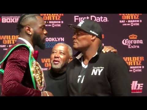 Deontay Wilder vs Luis Ortiz TRASH TALK INTENSE FACE OFF