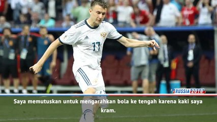 Alasan Golovin Mengarahkan Bola Ke Tengah Saat Penalti