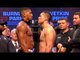 Anthony Joshua vs Joseph Parker INTENSE FACE OFF! at Weigh In
