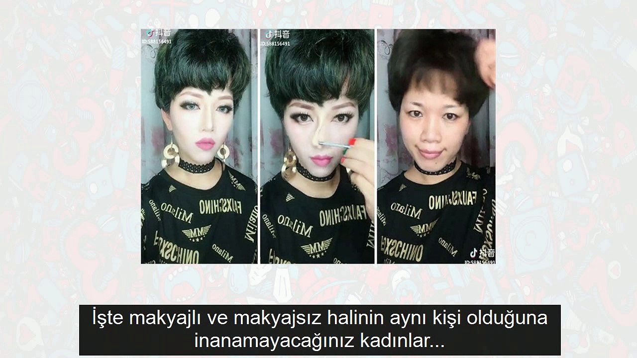 Makyajı silince başka biri çıktı! Görenin ağzı açık kalıyor