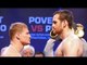 David Price vs Alexander Povetkin. WEIGH IN & FACE OFF | Joshua vs Parker Undercard