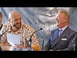 Tyson Fury HILARIOUS PRESS CONFERENCE | HE'S BACK! with Frank Warren & Undercard