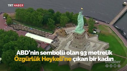 Özgürlük Heykeli'nde Trump'ın göçmen politikasına protesto