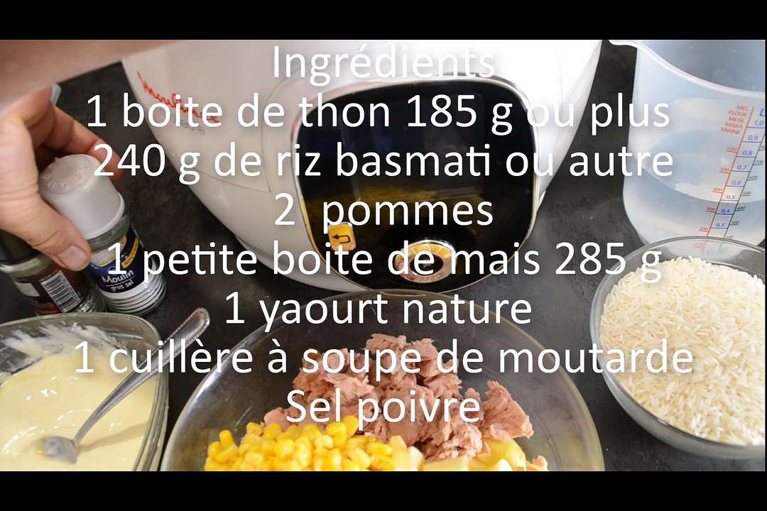 Salade de riz au thon cookeo