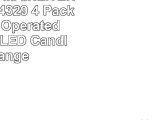 Sylvania NOMAINLITENIMPORT V24329 4 Pack 9 Battery Operated Flickering LED Candle Orange