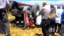 Devrilen traktörün sürücüsü öldü - SAMSUN