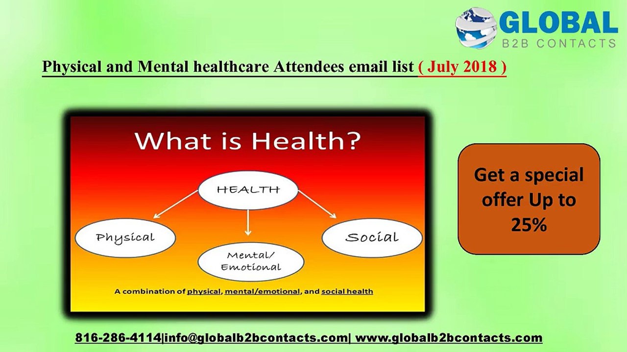 Physical and Mental healthcare Attendees email list ( July 2018 )