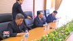 N. Korea's Kim Yong-chol greets S. Korean officials on behalf of Kim Jong-un