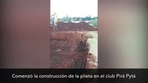 Comenzó la construcción de la plieta en el club Pirá Pytá