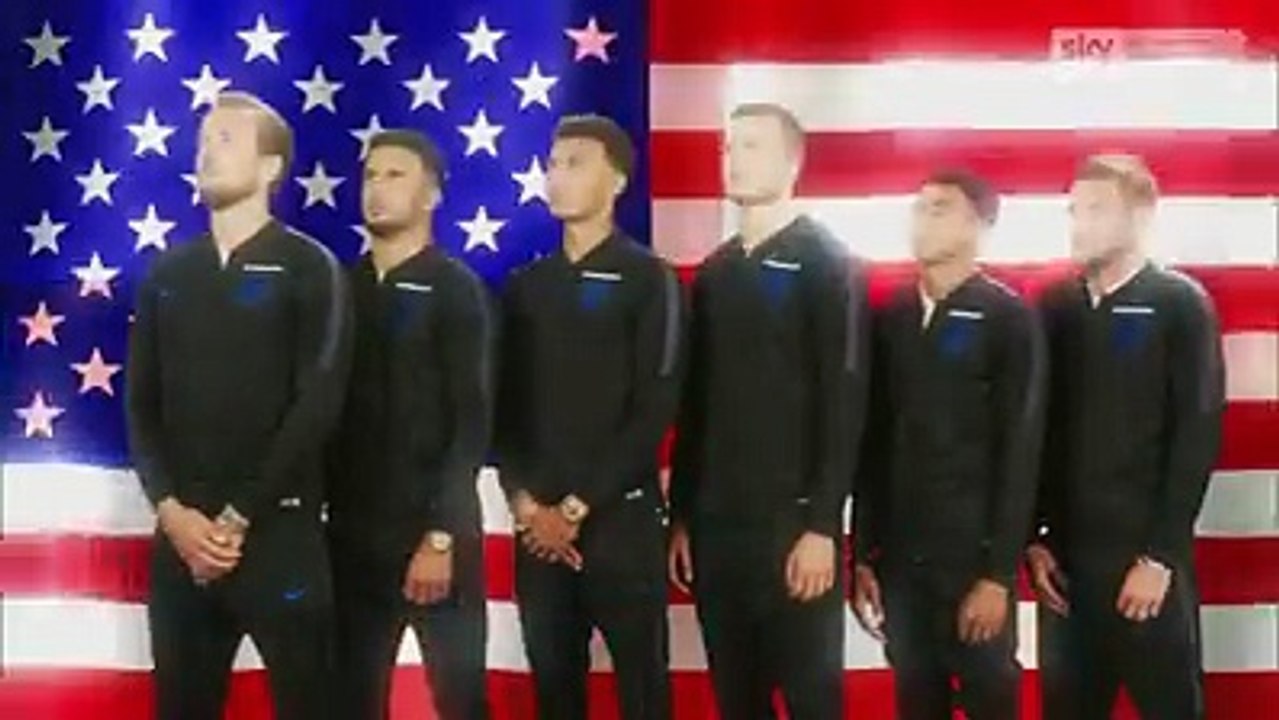 England players join The Late Late Show with James Corden on Sky One to recruit USA fans for the World Cup