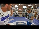 Conor Benn SMASHES PADS with Tony Sims ahead of Peynaud return | Boxing