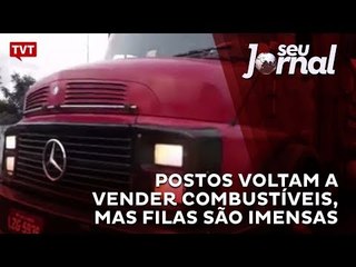 Download Video: Postos voltam a vender combustíveis, mas filas são imensas