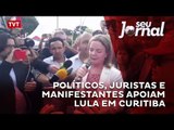 Políticos, juristas e manifestantes apoiam Lula em Curitiba