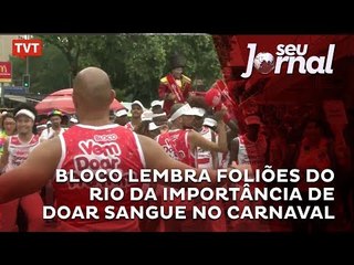 Bloco lembra foliões do Rio da importância de doar sangue no carnaval
