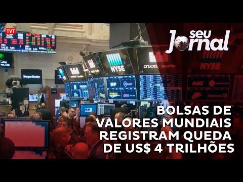 Bolsas de valores mundiais registram queda de US$ 4 trilhões