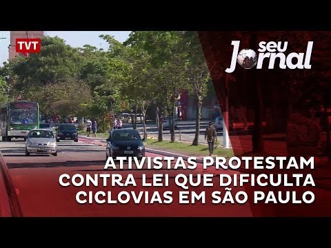 Ativistas protestam contra lei que dificulta ciclovias em São Paulo